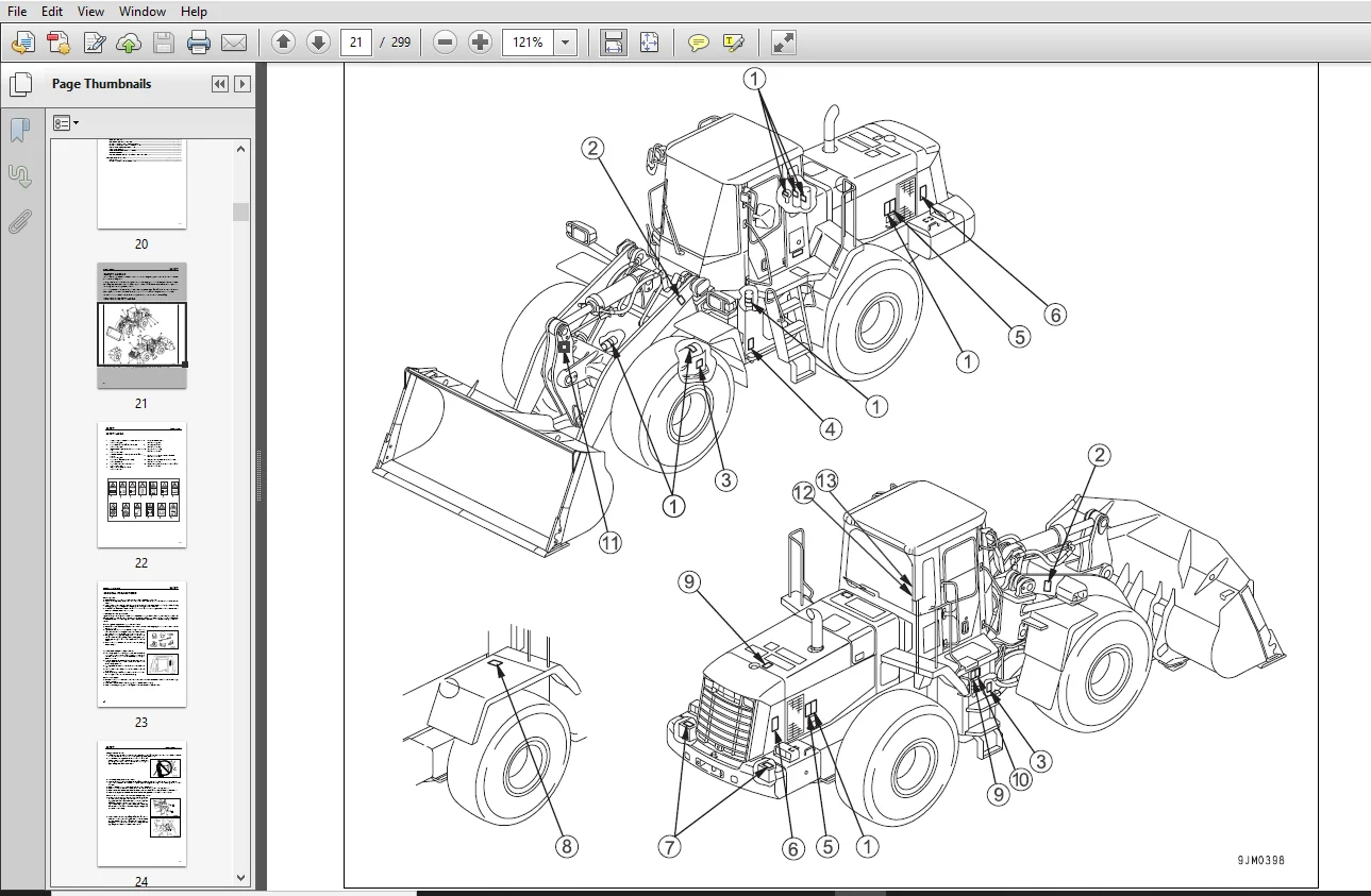 Komatsu WA380-5H Wheel Loader Operation & Maintenance Manual - PDF Download - Image 2