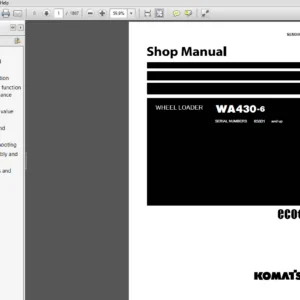 Komatsu WA430-6 Wheel Loader Service Repair Manual - PDF Download