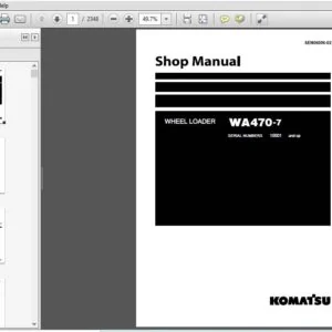 Komatsu WA470-7 WHEEL LOADER Service Repair Manual (SEN06006-02) - PDF Download