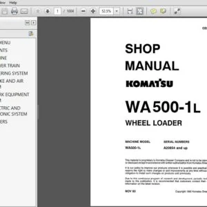 Komatsu WA500-1L Wheel Loader Shop Manual CEBMW25010 - PDF DOWNLOAD