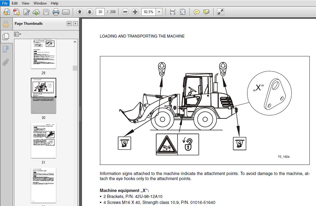 Komatsu Wa75 3 Wheel Loader Operation And Maintenance Manual Ha950318 And