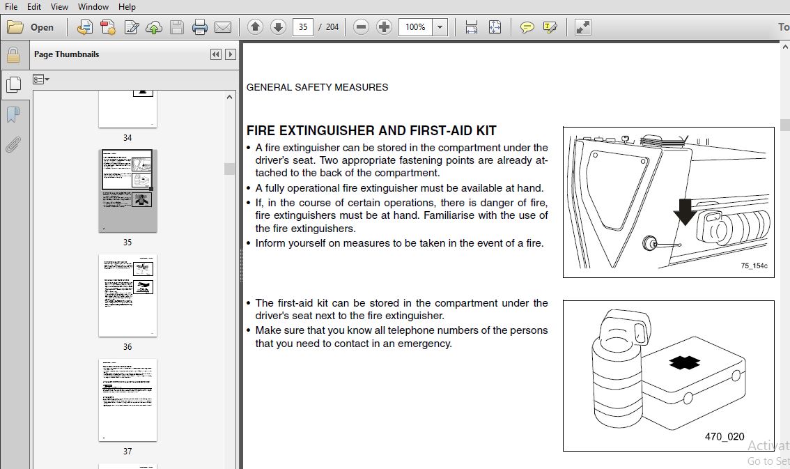 Komatsu WA95-3 Wheel Loader Operation & Maintenance Manual SN Ha980118 ...