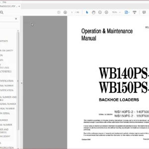 Komatsu WB140Ps-2, WB150Ps-2 Backhoe Loaders Operation & Maintenance Manual - PDF DOWNLOAD