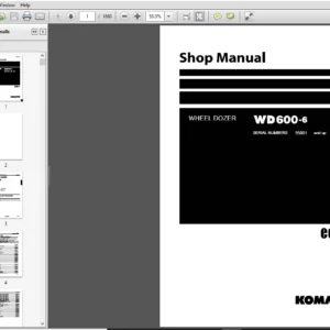 Komatsu WD600-6 Wheel Dozer Shop Manual SEN04979-06 - PDF DOWNLOAD