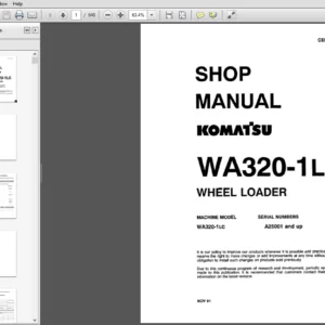 Komatsu Wheel Loader  WA320-1LC Service Repair Manual - PDF DOWNLOAD