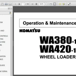 Komatsu Wheel Loader WA380-1 WA420-1 Operation & Maintenance Manual SN 20292, 20159 and up - PDF DOWNLOAD
