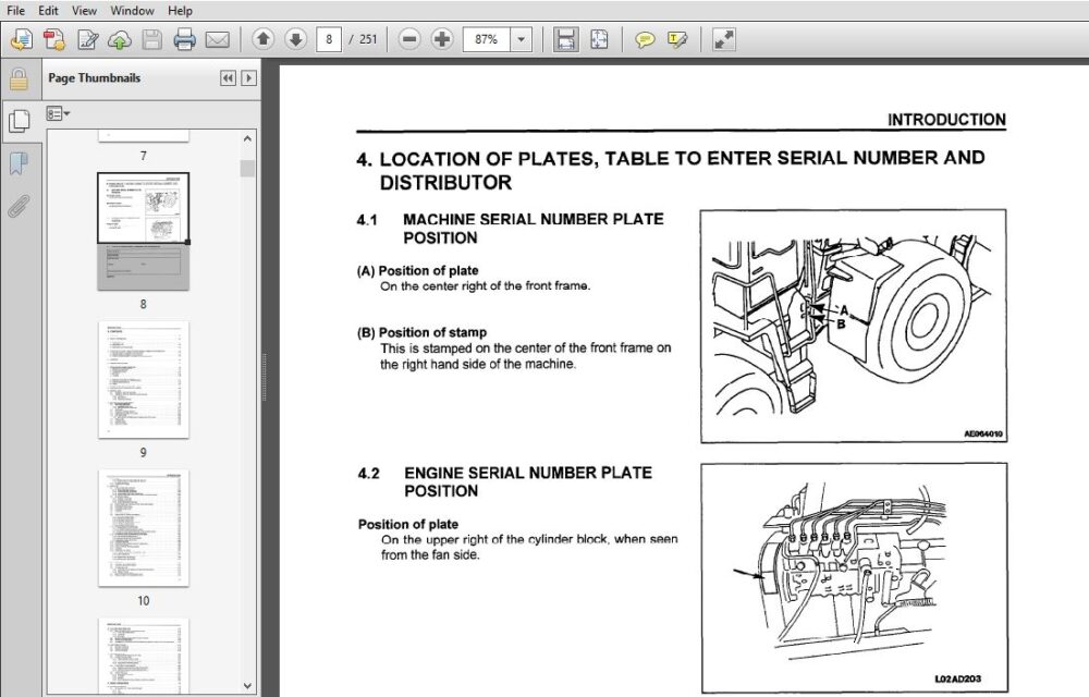 Komatsu Wheel Loader Wa500 3 Operation And Maintenance Manual Sn A70001 And Up Pdf Download 0123