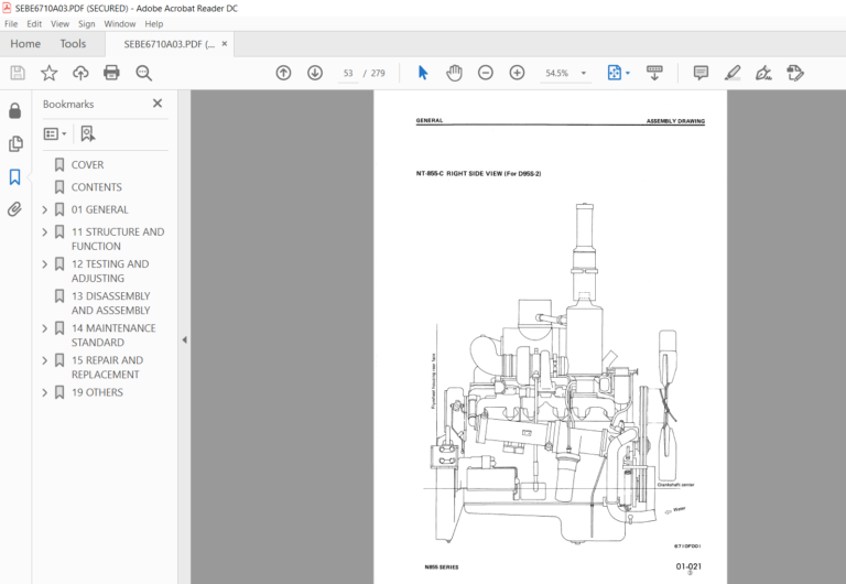 Komatsu Cummins N855-C, NT855-C, NTA855-C, N-855 Series Diesel Engine Shop Manual - PDF DOWNLOAD