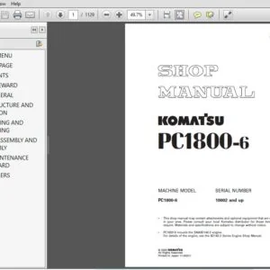 komatsu PC1800-6 Service Repair Manual - PDF Download