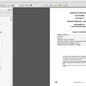 CASE CX210B MH CX210B SL CRAWLER EXCAVATOR SERVICE REPAIR MANUAL (84275412B) CASE CX210B MH CX210B - PDF DOWNLOAD