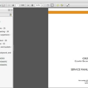 CASE CX250C Crawler Excavator SERVICE REPAIR MANUAL CASE CX250C - PDF Download