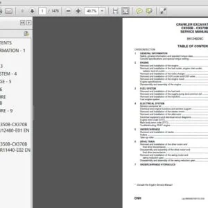 CASE CX350B - CX370B CRAWLER EXCAVATOR SERVICE REPAIR MANUAL (84124929C) CASE CX350B - CX370B - PDF Download