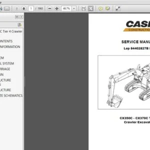CASE CX350C - CX370C TIER 4 CRAWLER EXCAVATORS SERVICE REPAIR MANUAL (84402827B) CASE CX350C-CX370C - PDF DOWNLOAD