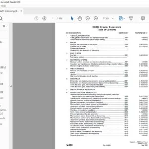CASE CX800 CRAWLER EXCAVATOR SERVICE REPAIR WORKSHOP MANUAL (9-40621) - PDF Download