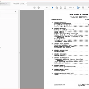 CASE W26 SERIES B WHEEL LOADER SERVICE REPAIR WORKSHOP MANUAL 9-71017RO - PDF Download