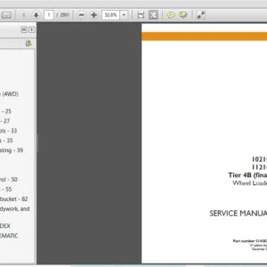 Case 1021G 1121G Tier 4B (final) Wheel Loader Service Repair Manual (51428268) Case 1021G - PDF Download