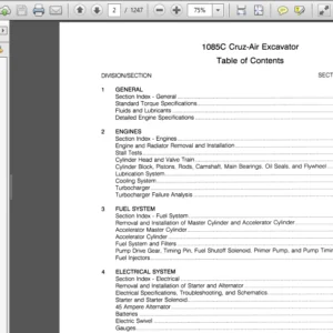 Case 1085C Excavator Service Repair Manual (8-14930) Case 1085C - PDF Download