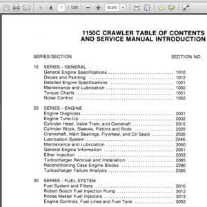 Case 1150C crawler Service Repair Manual - PDF DOWNLOAD