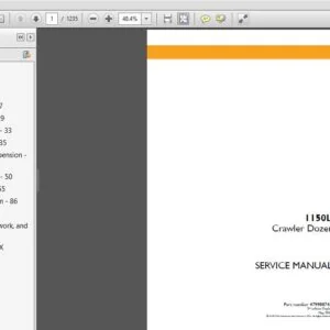 Case 1150L Crawler dozer Service Manual  47998874B-  PDF DOWNLOAD
