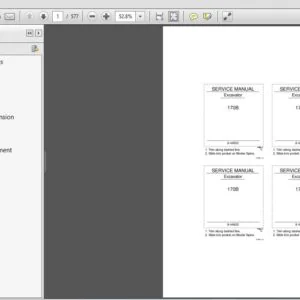 Case 170B Excavator Service Repair Manual (8-44600) Case 170B - PDF Download