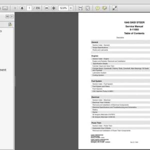Case 1840 Skid Steer Service Repair Manual (8-11093) Case 1840 - PDF Download