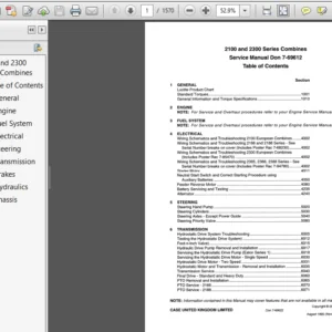 Case 2100 and 2300 Series Combines Service Repair Manual - PDF DOWNLOAD