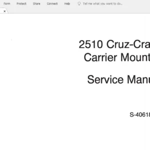Case 2510 Cruz Crane Carrier Mounted Service Manual S-406182M1 - PDF DOWNLOAD