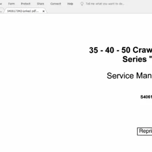 Case 35-40-50 Crawler Series "B" Service Manual S406173M2 - PDF DOWNLOAD