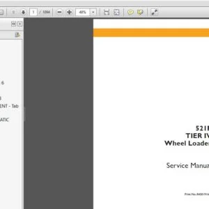 Case 521F TIER IV Wheel Loader Service Repair Manual (84581916A) Case 521F TIER IV - PDF DOWNLOAD