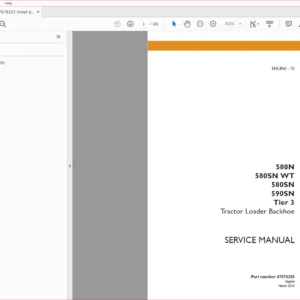 Case 580N 580SN WT 580SN 590SN Tier 3 Tractor Loader Backhoe Service Manual - PDF Download