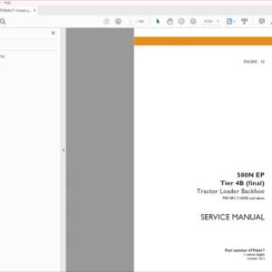 Case 580N EP Tier 4B (final) Tractor Loader Backhoe Service Manual - PDF Download
