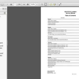 Case 621C/721C Loader Service Repair Manual Case 621C/721C - PDF Download
