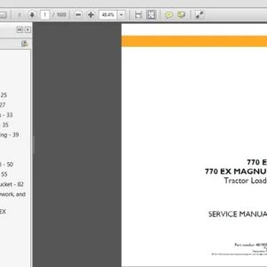 Case 770 EX 770 EX MAGNUM Tractor Loader  Service Repair Manual (48190544) Case 770 EX - PDF DOWNLOAD