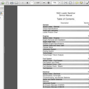 Case 780D Loader Backhoe Service Manual - PDF DOWNLOAD
