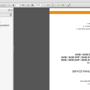 Case 845B  845B DHP 865B  865B VHP  865B AWD 885B  885B DHP  885B AWD Grader (Brakes,Hydraulics,Mounted Equipment) Service  Manual - PDF DOWNLOAD