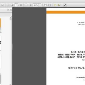 Case 845B  845B DHP 865B  865B VHP  865B AWD 885B  885B DHP  885B AWD Grader Power Train Service Manual (84559575) - PDF Download