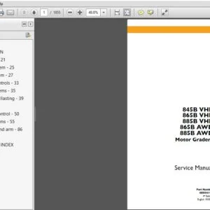 Case 845B VHP,865B VHP,885B VHP,865B AWD,885B AWD Motor Graders Service Manual (48050419D) - PDF Downlaod
