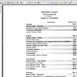 Case 850E 855E Crawler Excavator Service Repair Manual (8-17012) Case 850E 855E - PDF Download