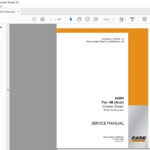 Case 850M Tier 4B (final) Crawler Dozer Service Repair Manual Case 850M - PDF Download