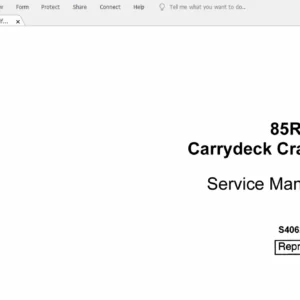 Case 85RM2 Carrydeck Crane Service Manual S406205M2 - PDF DOWNLOAD