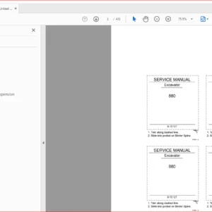 Case 880 Excavator Service Manual (9-72127R0) Case 880 Excavator - PDF Download