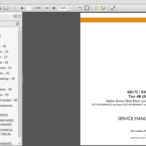 Case Alpha Series Skid Steer Loader SR175 SV185 Tier 4 Service Manual -PDF DOWNLOAD