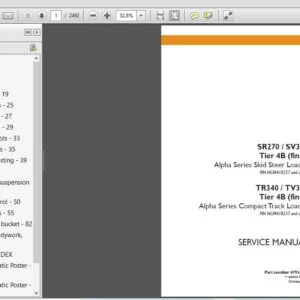 Case Alpha Series Skid Steer Loader SR270  TR340 TV380 Tier 4B final Service Manual  47916277 - PDF DOWNLOAD