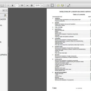 Case Backhoe Loader 595SLE 959LSP Service Manual 7-21770 - PDF DOWNLOAD
