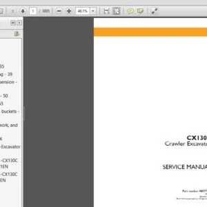 Case CX130C Crawler Excavator Service Manual (48077559) Case CX130C - PDF Download