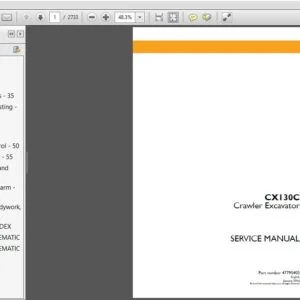 Case CX130C Crawler Excavator Service Repair Manual (47795402) Case CX130C Crawler - PDF Download