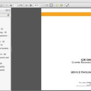 Case CX130C Crawler Excavator Service Repair Manual (47795402) Case CX130C - PDF DOWNLOAS
