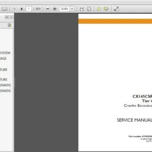 Case CX145CSR Tier 4 Crawler Excavator Service Repair Manual (47395870A) Case CX145CSR - PDF Download