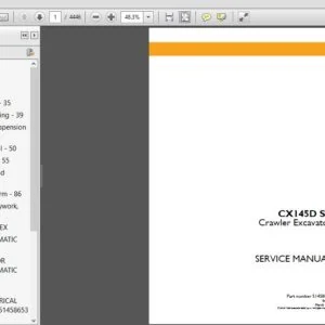Case CX145D SR Crawler Excavator Service Repair Manual (51458637) Case CX145D SR - PDF DOWNLOAD