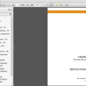 Case CX145D SR Crawler Excavator Service Repair Manual (51458821) Case CX145D - PDF DOWNLOAD